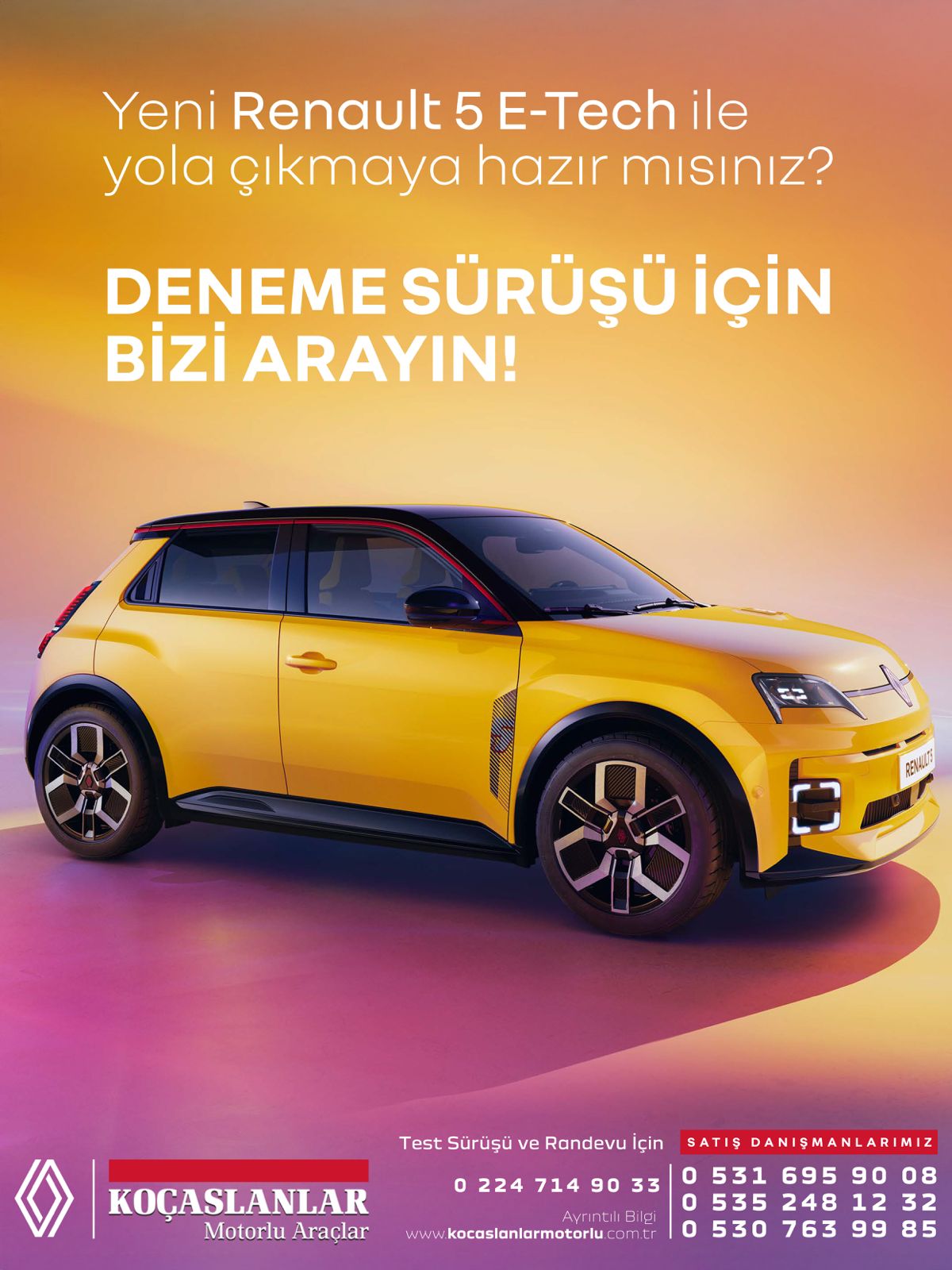 Deneme Sürüşü İçin Bizi Arayın!